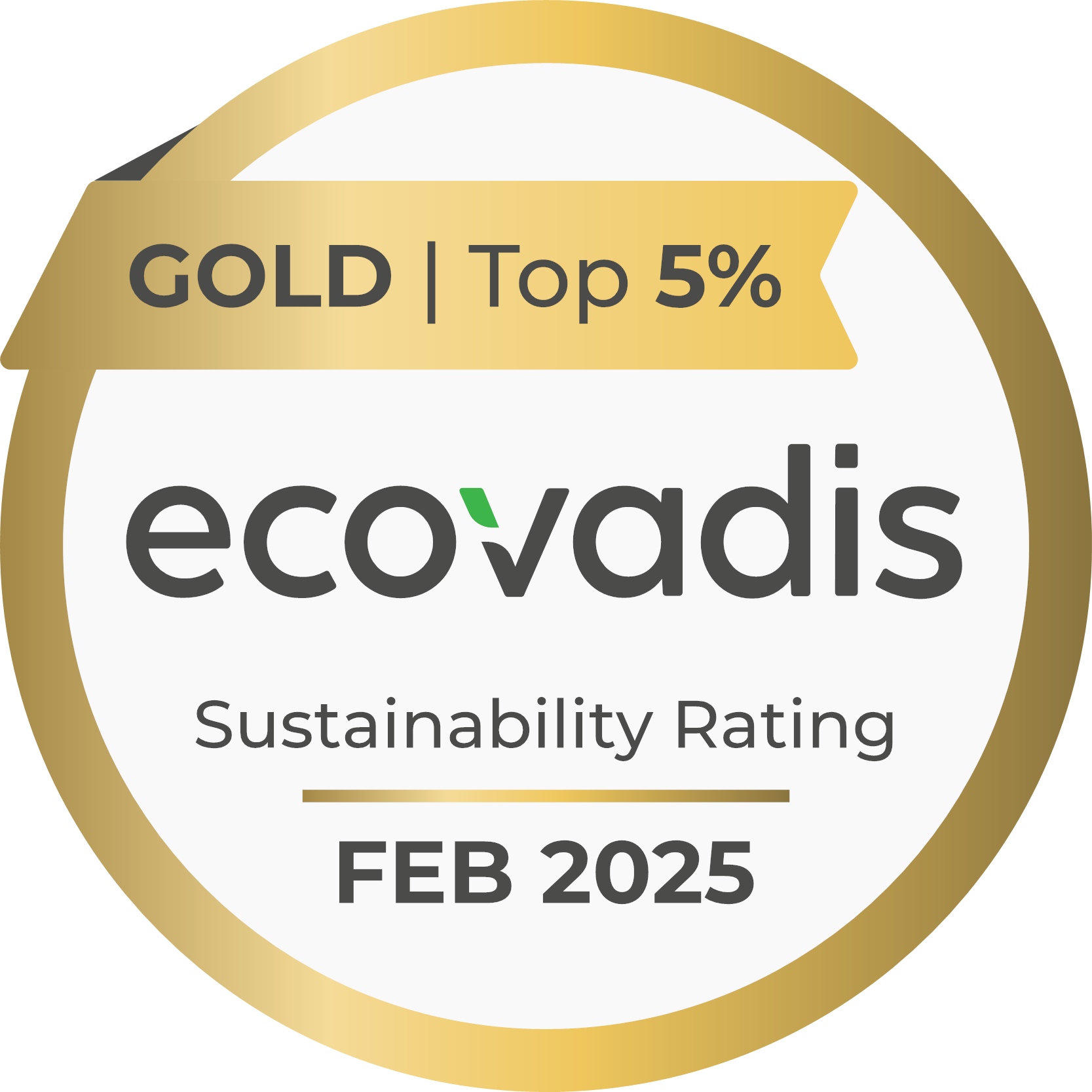 Orion - EcoVadis Gold Medal 2025 Orion's EcoVadis Gold Medal for 2025